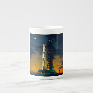 Tasse En Porcelaine Apollo 4 Saturn V sur la protection un complexe 39
