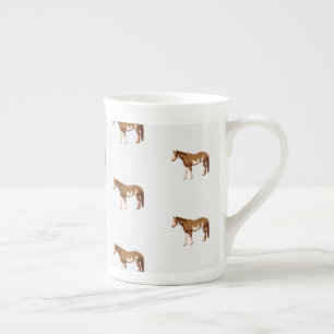 Tasse En Porcelaine Aquarelle équestre du Cheval de peinture américa