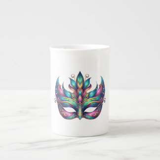 Tasse En Porcelaine aquarelle Mardi Gras masque carnaval