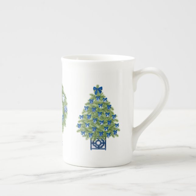 Tasse En Porcelaine Arbre de Noël de la Chinoiserie et couronne (Droite)