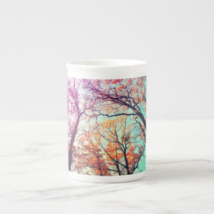 Tasse En Porcelaine Arbres colorés