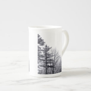 Tasse En Porcelaine Arbres couverts de neige : Verticaux