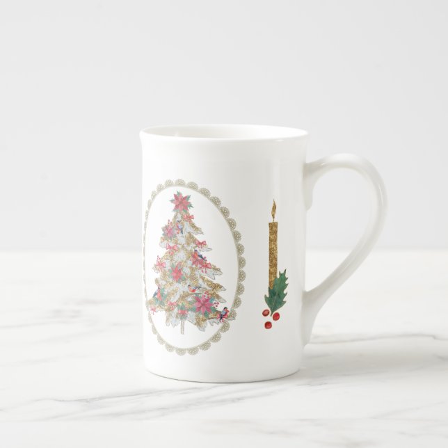 Tasse En Porcelaine Arbres de Noël pittoresques (Droite)