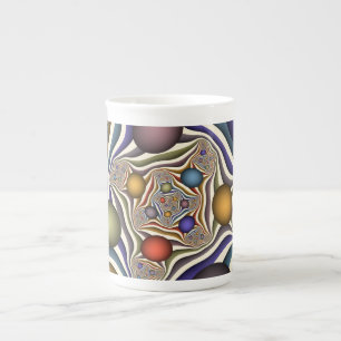 Tasse En Porcelaine Art abstrait moderne coloré en vol