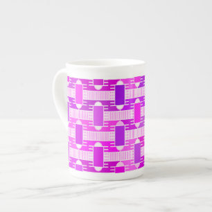 Tasse En Porcelaine Art Déco industriel chic, violet, orchidée, lavand