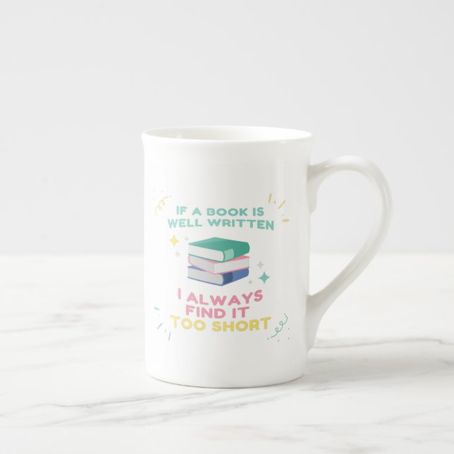 Tasse En Porcelaine Avid Reader I - Citation Jane Austen (Droite)