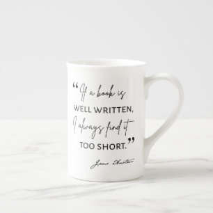 Tasse En Porcelaine Avid Reader II - Citation Jane Austen