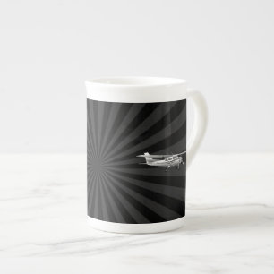 Tasse En Porcelaine Avion Classique Cessna Silhouette Soleil éclatant