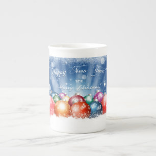 Tasse En Porcelaine Babioles de bonne année et de Joyeux Noël