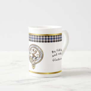 Tasse En Porcelaine Badge du clan Gladstone Tartan & Motto