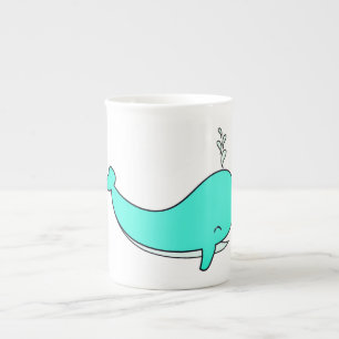 Tasse En Porcelaine Baleine, Mer, Eau