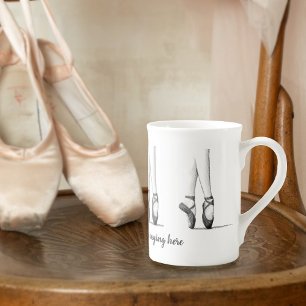 Tasse En Porcelaine Ballerina Feet in Dance Chaussures — Votre Slogan