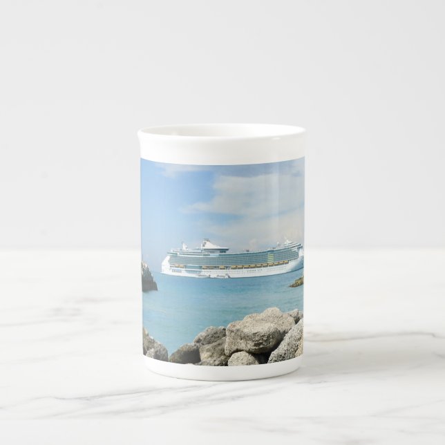 Tasse En Porcelaine Bateau de croisière chez CocoCay (Devant)