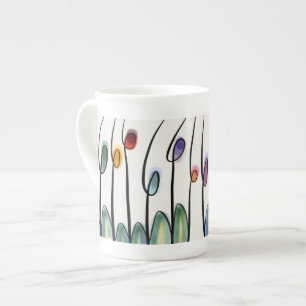 Tasse En Porcelaine Beau bijou d'art lumineux fleurs tulipe