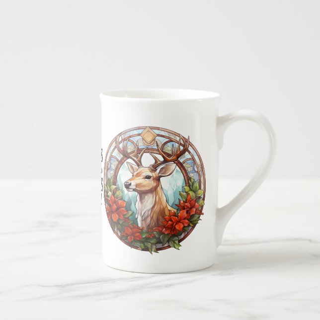 Tasse En Porcelaine Beau renne En Verre Tiré (Droite)