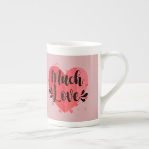 Tasse En Porcelaine Beaucoup d'amour, grand coeur