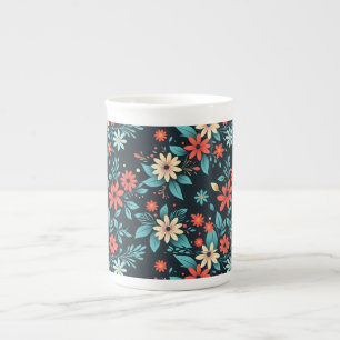 Tasse En Porcelaine Beaux Fleurs Motif Floral