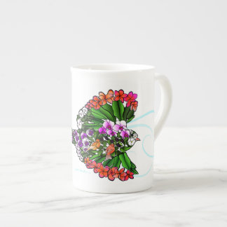 Tasse En Porcelaine Beaux oiseaux tropicaux en amour