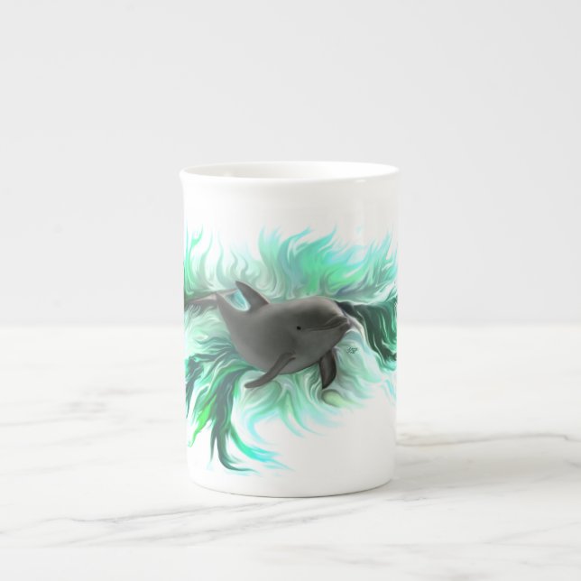 Tasse En Porcelaine Bébé dauphin (Devant)