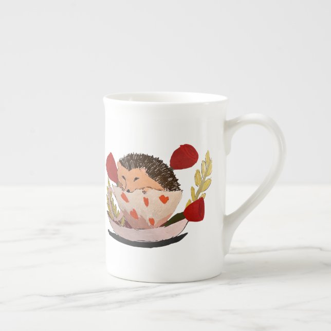Tasse En Porcelaine Bébé Hérisson (Droite)