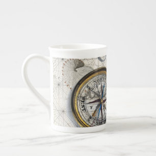 Tasse En Porcelaine Beige de carte de tortue de mer