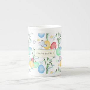 Tasse En Porcelaine Belle et élégante aquarelle Motif de Pâques