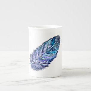 Tasse En Porcelaine Belle plume - Choisissez votre couleur