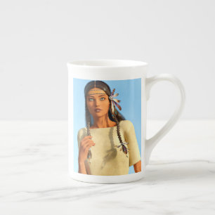 Tasse En Porcelaine Belle tenue autochtone amérindienne