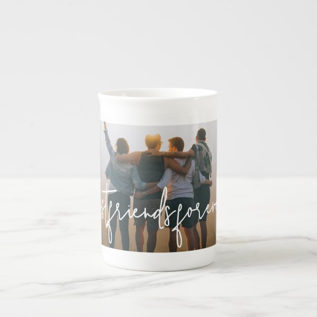 Tasse En Porcelaine Best Friends Forever Photo Script moderne (Devant)
