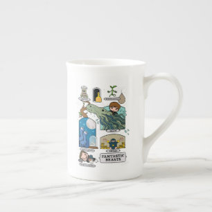 Tasse En Porcelaine Bêtes De Cartoon Dans Les Habitats