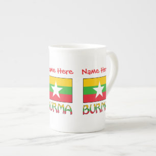 Tasse En Porcelaine Birmanie Myanmar Drapeau Personnalisé