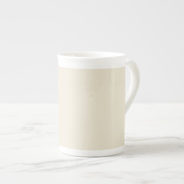 Tasse En Porcelaine Blanc cassé uni (Devant droit)