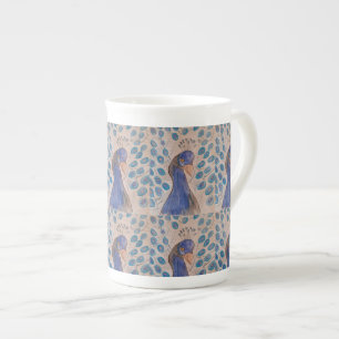 Tasse En Porcelaine Bleu