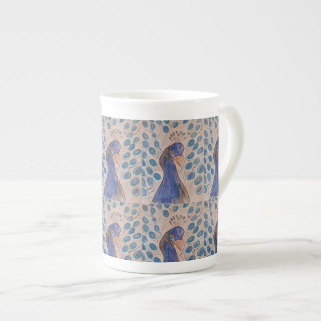 Tasse En Porcelaine Bleu (Devant droit)