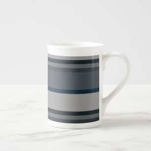 Tasse En Porcelaine Bleu et gris