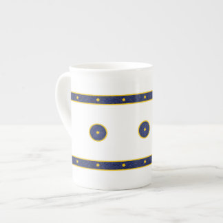 Tasse En Porcelaine Bleu foncé avec étoiles d'or