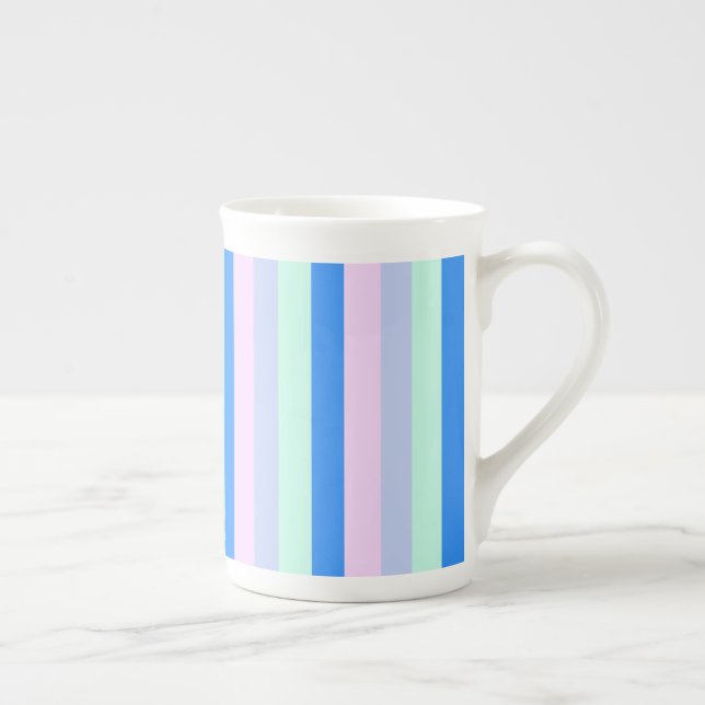 Tasse En Porcelaine Bleu, Lavande, Rose et Monnaie Pastel Grandes vert (Droite)