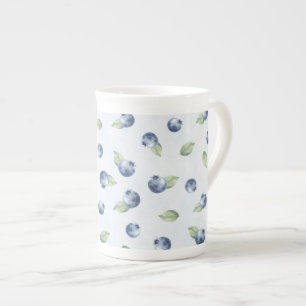 Tasse En Porcelaine Bleu Myrtilles Fruit