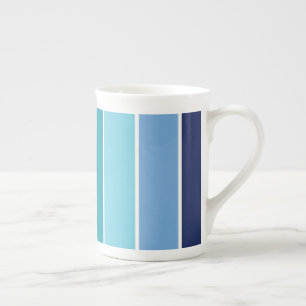 Tasse En Porcelaine Bleu rayé