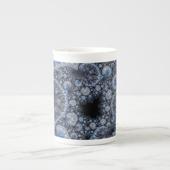 Tasse En Porcelaine Bleus Abstract (Devant)