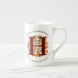 Tasse En Porcelaine Bon thanksgiving simple de récolte d'automne de mo