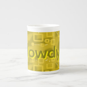 Tasse En Porcelaine Bonjour Géométrique 