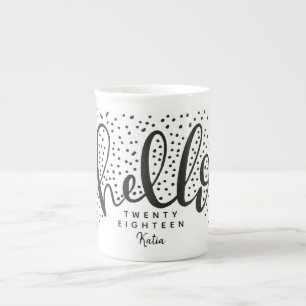 TASSE EN PORCELAINE BONJOUR NEIGE