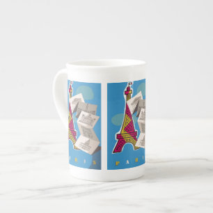 Tasse En Porcelaine Bonjour Paris
