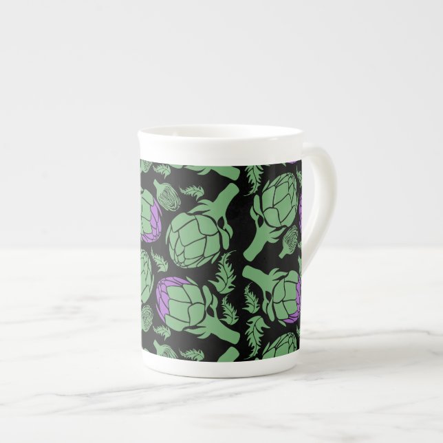 Tasse En Porcelaine Botanical Artichoke Art Home Decor (Devant droit)