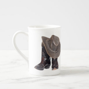 Tasse En Porcelaine Bottes et Casquette de cowboy