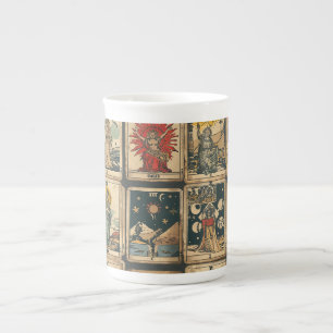 Tasse En Porcelaine Bouche de spécialité Tarot vintage