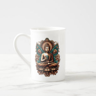 Tasse En Porcelaine Bouddha serein, Café & Statue de sculpture zen