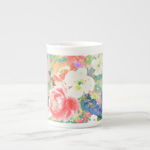 Tasse En Porcelaine Bouquet PixDezines Floral/Aquarelle/Printemps