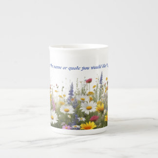 Tasse En Porcelaine Bouteille expresso avec design de fleurs